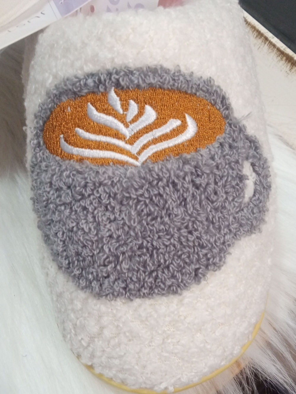 JUST BE COFFEE/DONUT SLIPPERS - Picture 4 of 10